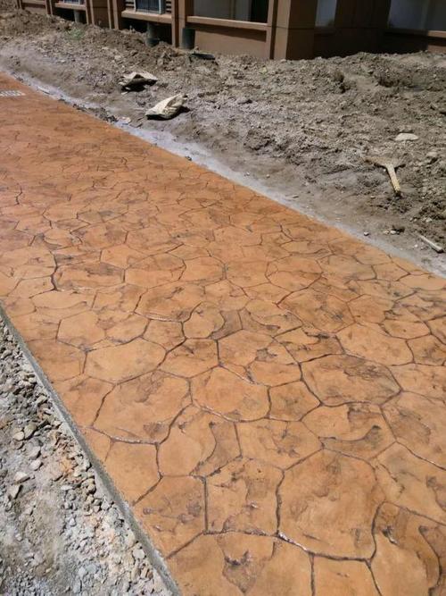 上海桓石 彩色混凝土压花地坪压模地坪材料厂家直供全国销售水泥道路